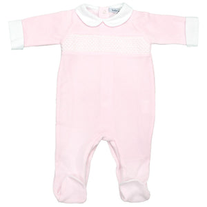 Pink Smocked Babygrow